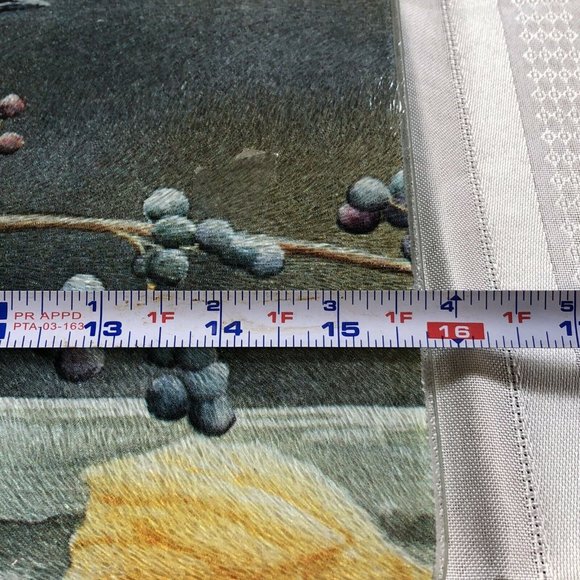 Cedar Waxwing Bird on Grapevine rectangle tempered glass cutting board 16" x 12" - Picture 7 of 9